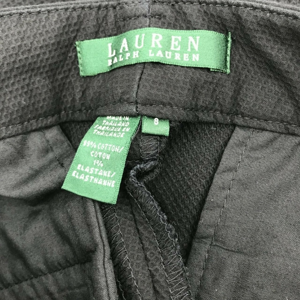 Lauren Ralph Lauren Cropped Capri Pants Sz 8 Black - Picture 4 of 5